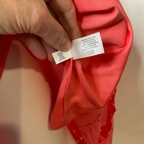 Lane Bryant NWT’s Red Eyelet Lace Midi Dress Knot Straps & Full Back Zip Size 22 - Picture 10 of 16